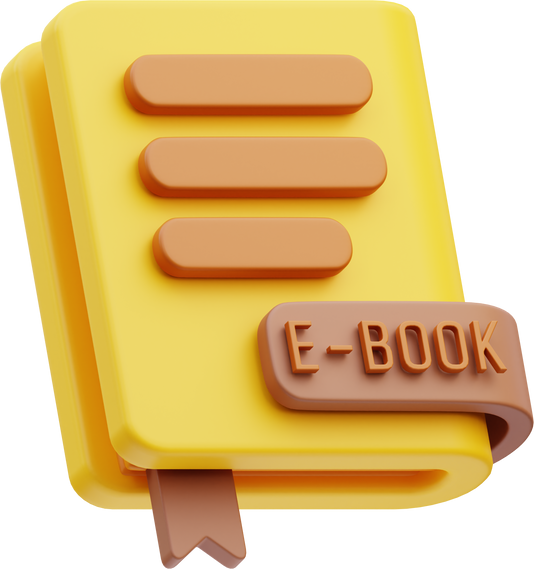 E-Book Online Education 3D Illustration